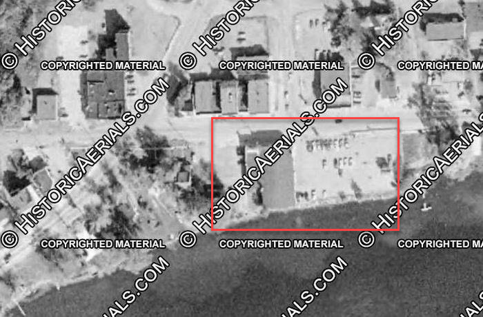 Dick Morris Chevrolet (Walled Lake Chrysler Plymouth) - 1973 Aerial (newer photo)